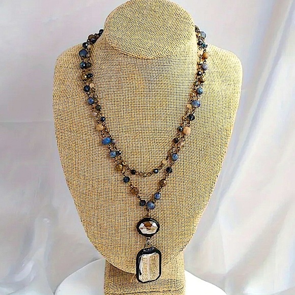 Bohemian Multilayer Beaded Necklace Tribal Necklace Boho - Picture 2 of 5